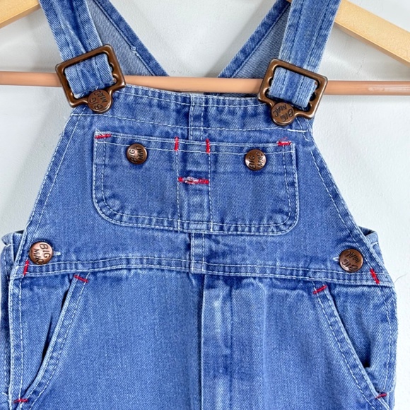 VTG 90s Big Mac Denim Overalls 4T Vestbak Made in USA Retro Classic Toddle Time - Picture 2 of 11